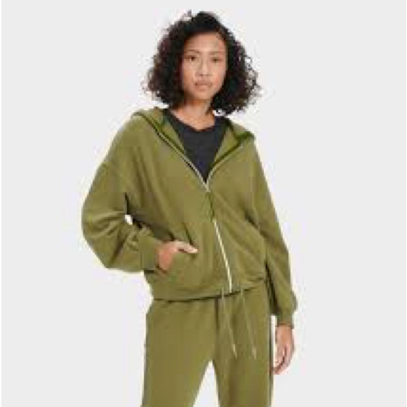 UGG Tops - UGG Abbi Half Moon Sleeve Zip-Up Hoodie Size Small EUC